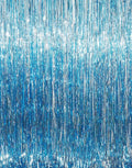 GOER 3.2 ft x 8.2 ft Metallic Tinsel Foil Fringe Curtains Party Photo Backdrop by GOER