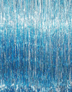 GOER 3.2 ft x 8.2 ft Metallic Tinsel Foil Fringe Curtains Party Photo Backdrop by GOER