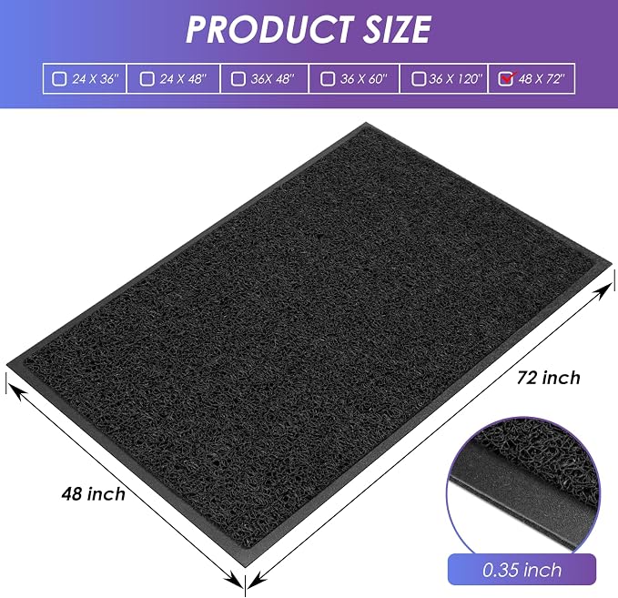 Kuyal Door Mat, Non Slip Waterproof Outdoor Mats, Commercial Floor Inside - Image 3