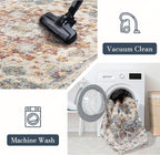 Area Rug 8×10, Large Vintage Boho Rug, Ultra-Soft Low Pile, Non Slip, Stain - Image 5