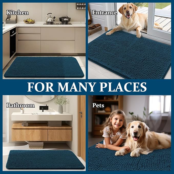 OLANLY Dog Door Mat for Muddy Paws 40x32, Absorbs Moisture and Dirt, Absorbent - Image 8
