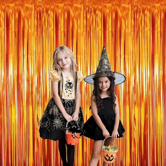 GOER 3.2 ft x 8.2 ft Metallic Tinsel Foil Fringe Curtains Party Photo Backdrop - Image 5