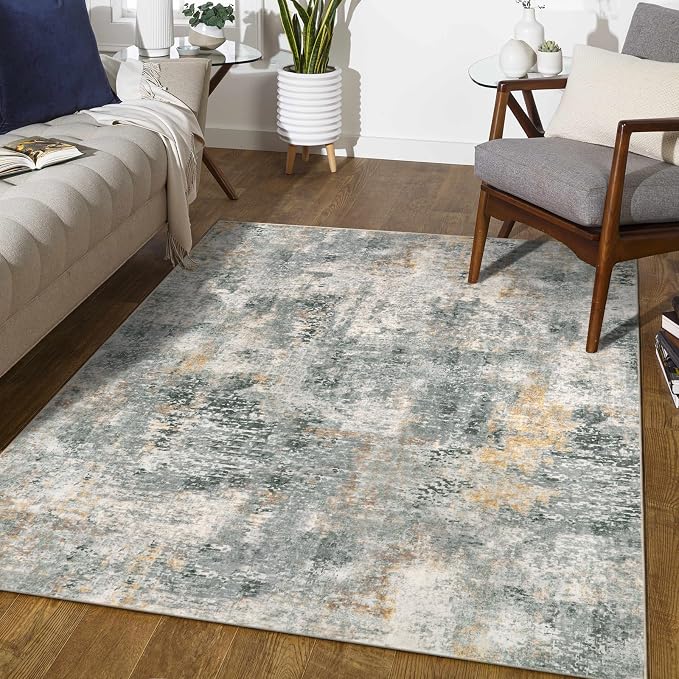 Lahome Washable 5x7 Area Rugs for Living Room, Soft Contemporary Low Pile by Lahome