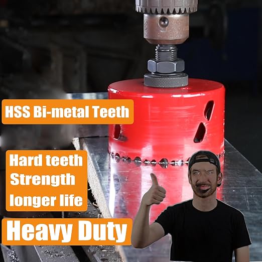 6-3/8 Inch Deep HSS Bi Metal Hole Saw Cutter - Image 2