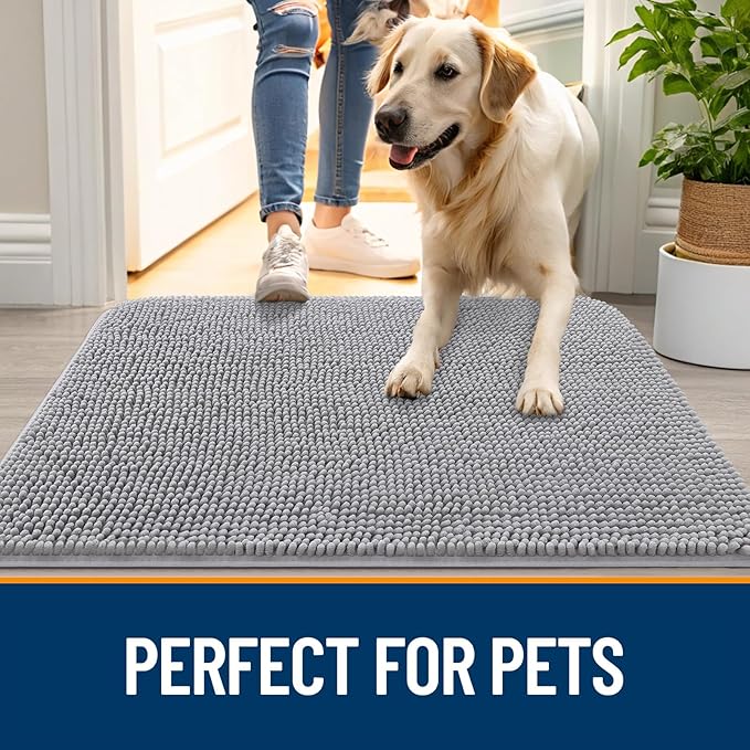 OLANLY Dog Door Mat for Muddy Paws 70x24, Absorbs Moisture and Dirt, Absorbent - Image 6