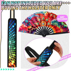 Summer Rave Fan Thigh Holster Rave Fan Holder Folding Hand Pouch Foldable - Image 7