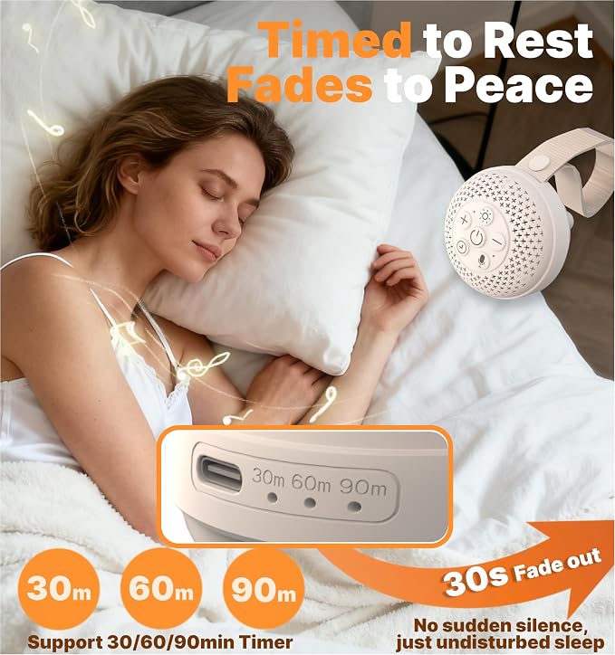 White Noise Sound Machine with Voice Recording & 16 Soothing Sounds +3 Night - Image 4