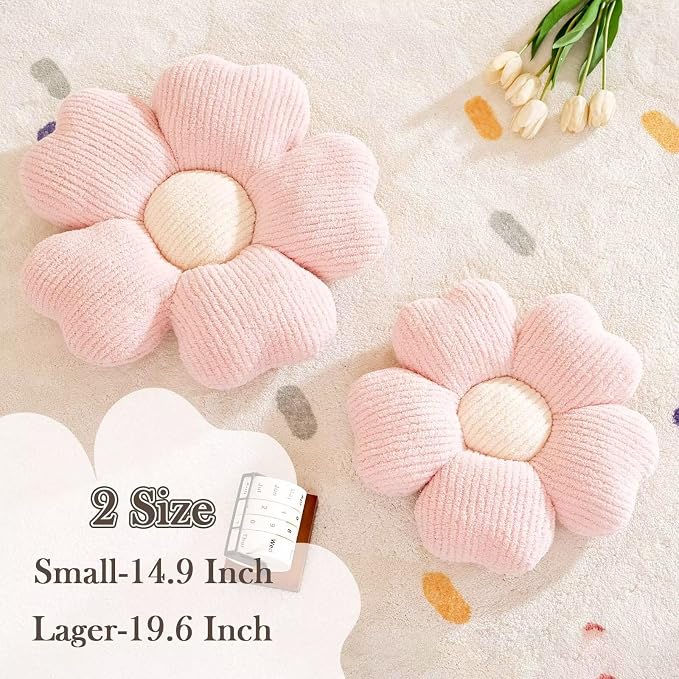Kcvvcr Flower Throw Pillow, Cute Flower Shaped Pillow Decorative Throw Pillow - Image 2