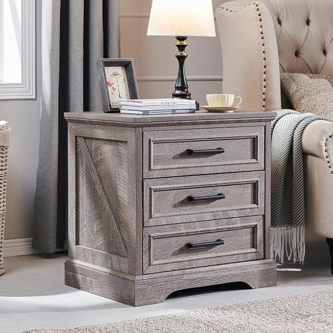 ACCOHOHO Farmhouse Nightstand - Image 3
