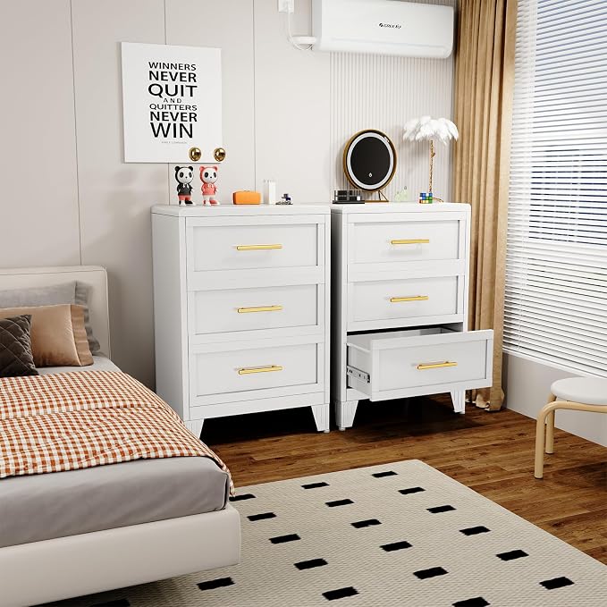 Metal Small Dresser for Bedroom, 3 Drawer Dresser - Image 8