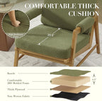 HEAH-YO Modern Accent Chair, Upholstered Boucle Fabric Living Room Chair - Image 6