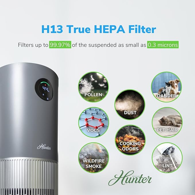 Hunter Fan Company Humidifier and Air Purifier In One, Advanced Filtration Air - Image 5