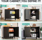 SISESOL Black Storage Cabinet - Image 5