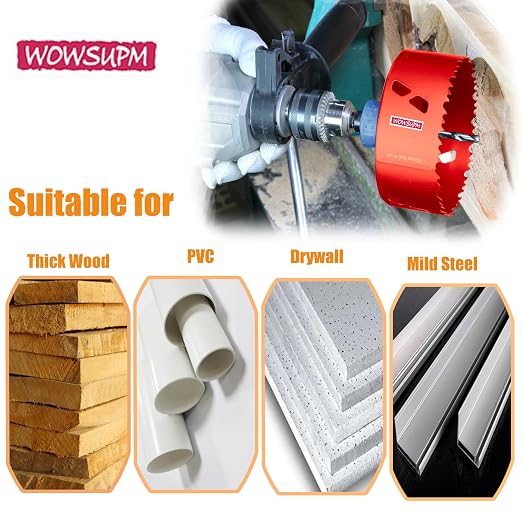 6-3/8 Inch Deep HSS Bi Metal Hole Saw Cutter - Image 5