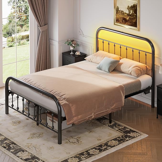 WLIVE Metal Platform Bed Frame, Full Size Bed Frame - Image 6