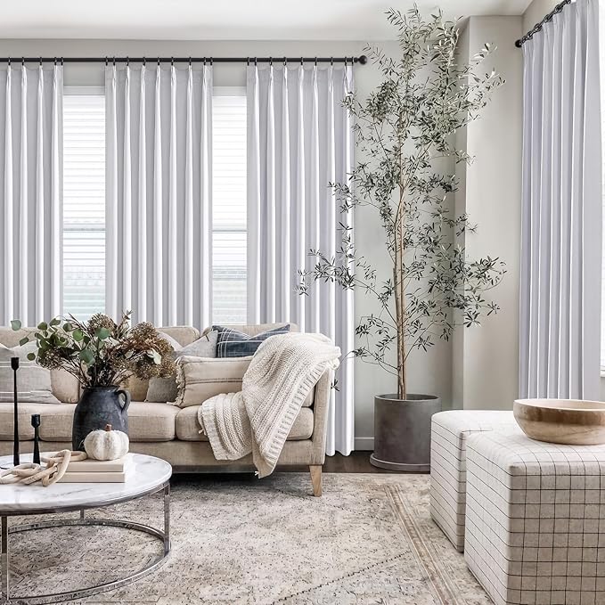 Topfinel White 100% Blackout Curtains 84 Inch Long 2 Panels Set, Pinch Pleat - Image 7