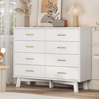 Dresser for Bedroom, 8 Drawer Wide Modern Chest of Drawers by Xixini