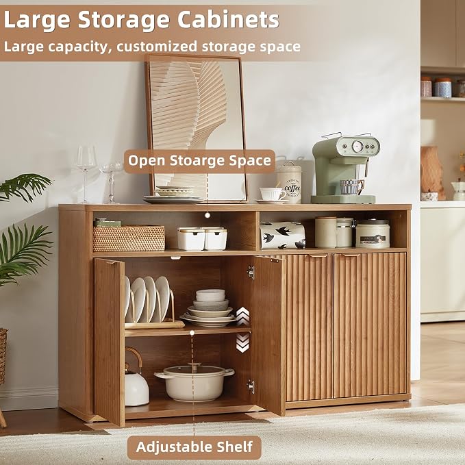 LEYAOYAO Fluted Buffet Cabinet - Image 5