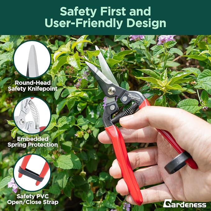 Gardeness Straight SK5 Steel Pruning Shear Garden Scissor Flower Leaf Trimmer - Image 5