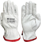 Cestus GU603, Sun-Dried Grain Leather Work Gloves Premium Grade Goatskin by CestusArmoredGloves