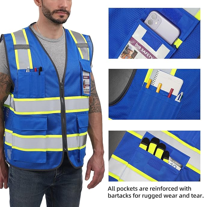 Dib Safety Reflective Mesh Vest High Visibility Two Tone - Image 3