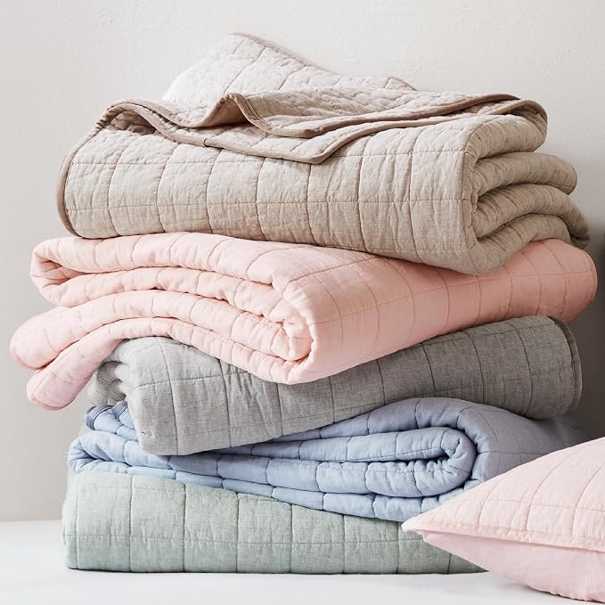 Hyde Lane Luxury Linen Quilt Set Queen Size, Organic European Flax Cotton Blend - Image 8