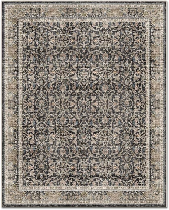 Washable 6x9 Area Rugs for Living Room, Boho Non-Slip Vintage Distress Large - Image 8