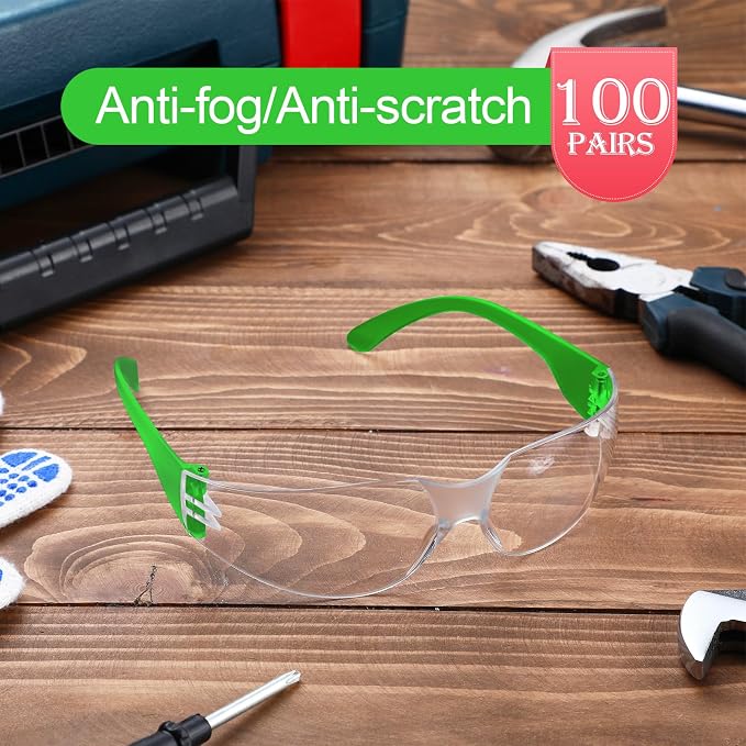 Yunsailing 100 Pack Bulk Safety Glasses Eye Protection Goggles - Image 4