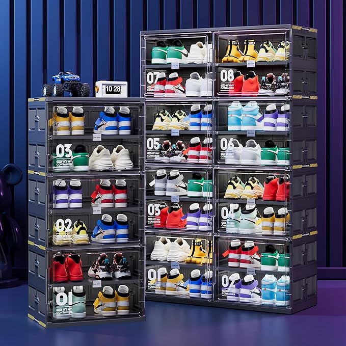JEKO&JEKO 10-Tier Foldable Shoe Storage Cabinet - Image 2
