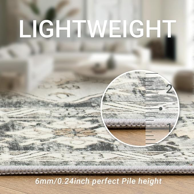 zesthome 5x7 Washable Rug-Stain Resistant Area Rugs - Image 6