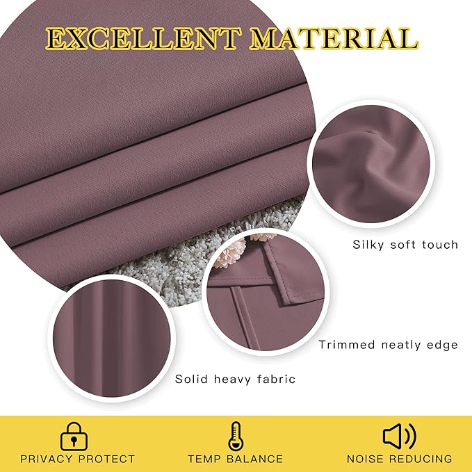 NICETOWN Room Darkening Curtains 84 inches Length - Image 5