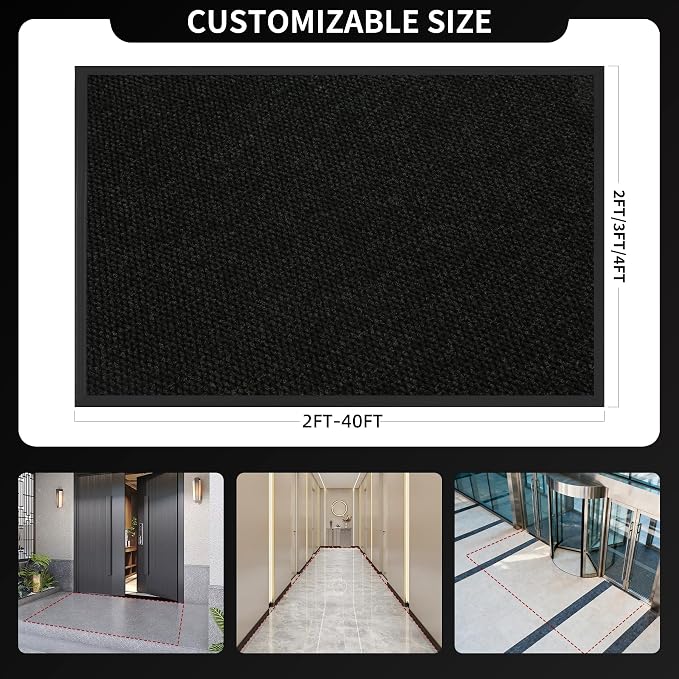 2ft x 26ft Front Door Mat Indoor Outdoor Entrance, Commercial Heavy Duty - Image 2