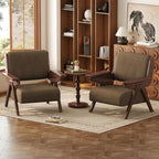 Accent Chair Mid Century Modern Chair, Velvet Upholstered Lounge Arm Chair - Image 3