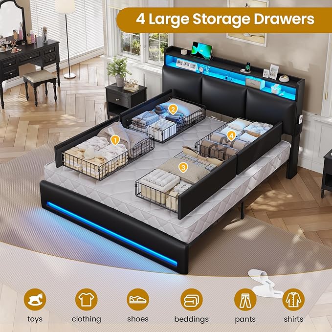 VIAGDO Full Size Bed Frame - Image 6