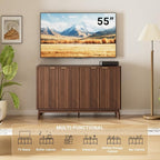 Sideboard Cabinet, Modern Fluted Storage Cabinet - Image 5