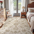 jinchan Torino Floral 5x7 Area Rugs, Vintage-Inspired Neutral Design Accent Rug by JINCHAN