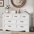 Dresser for Bedroom with 7 Drawers, Wood Dresser TV Stand, Wooden Closet by Xixini