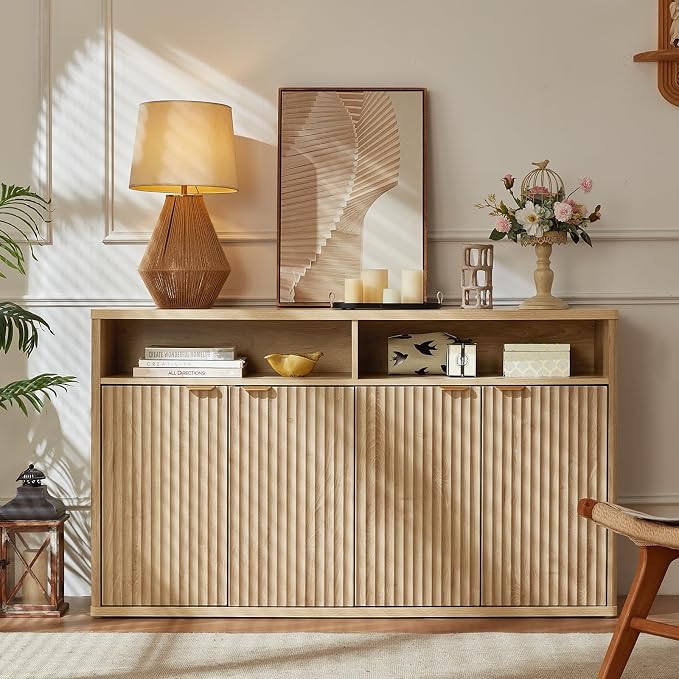 LEYAOYAO Fluted Buffet Cabinet - Image 3