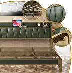 LIKIMIO California King Bed Frame, Storage Headboard - Image 7