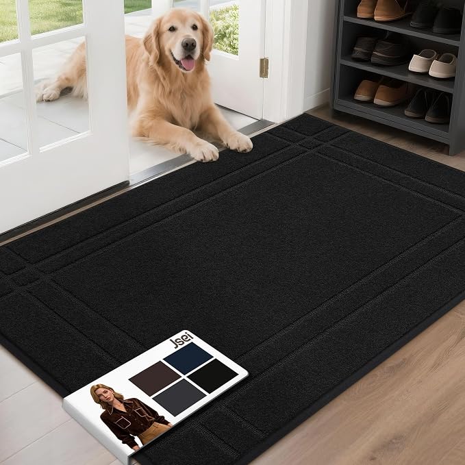 JSEI Entryway Rugs Doormat 32"x48", Non-Slip Dirt Trapper Door Mats Indoor by JSEI