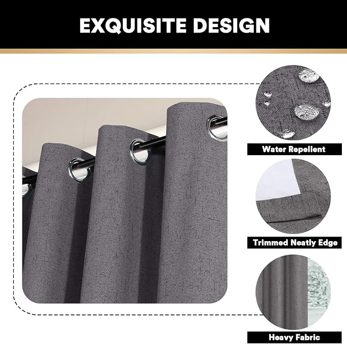 PrinceDeco 100% Blackout Curtains - Image 6