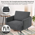Oversized Accent Chair for Living Room Cozy Reading Chairs Mid-Century Modern - Image 4
