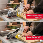4600RPM Portable Table Saw 10 inch, 15Amp Tablesaw, 90°Cross Cut & 0-45°Cutting - Image 5