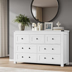 7-Drawer Dresser, Modern Wooden Storage Chest of Drawers, Dresser TV Stand by BORNOON