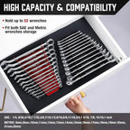 ALOANES 52-Slot Metal Wrench Organizer, Heavy Duty Wrench Organizer Tray - Image 4