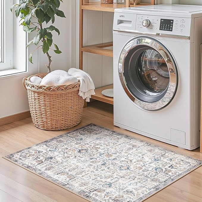 jinchan Kalen Area Rug 2x3 Washable Entryway Rug Vintage Doormat Indoor - Image 2