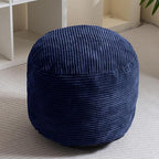 HIGOGOGO Round Stuffed Pouf Ottoman, Corduroy Poufs - Image 6