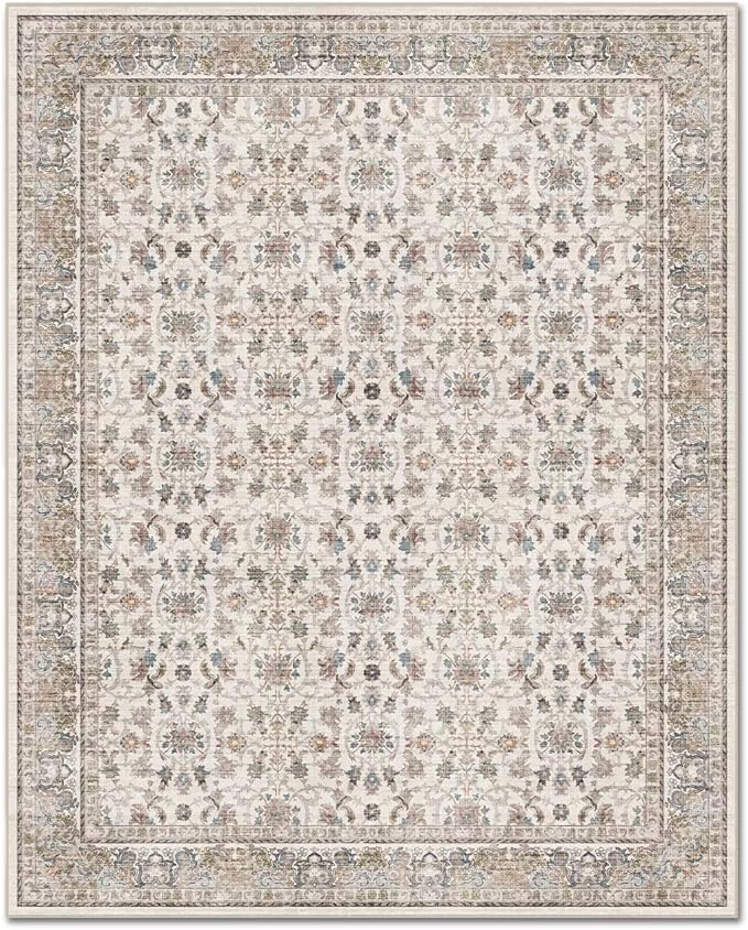 Washable 8x10 Area Rugs for Living Room, Boho Non-Slip Vintage Distress Large - Image 8