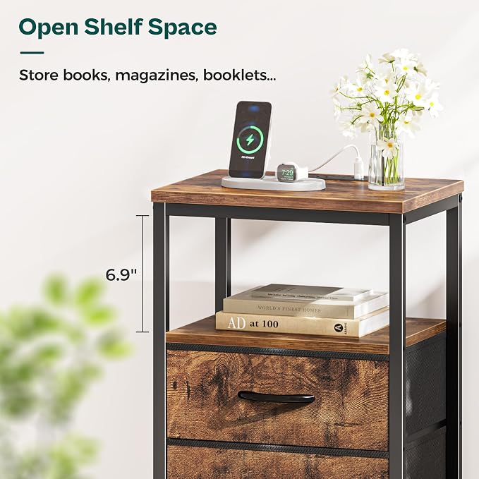 Huuger Nightstands Set of 2, End Tables - Image 8