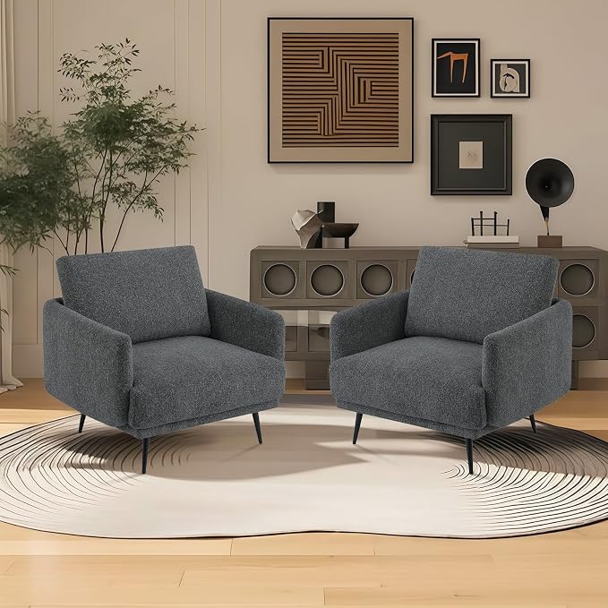 Oversized Accent Chair for Living Room Cozy Reading Chairs Mid-Century Modern by Unknown